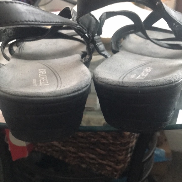 Easy spirit explore24 black sandals new buck black leather size 11M - Picture 3 of 3